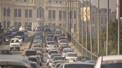 كثافات مرورية أعلى كوبري أكتوبر في الاتجاهين