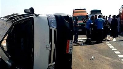 تفاصيل إصابة 8 تلاميذ في انقلاب أتوبيس بأبو النمرس