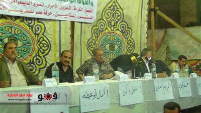 أهالي القناطر الخيرية ينددون بحكم الإخوان في مؤتمر 