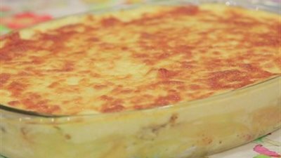 مكرونة نجرسكو بالدجاج والسبانخ من مطبخ غادة التلى