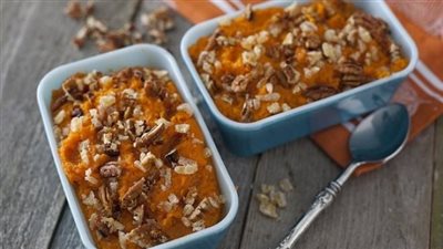 طريقة إعداد «البطاطا بالحليب والمكسرات»