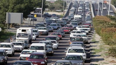 كثافات مرورية بمحور الشهيد نتيجة أعمال صيانة