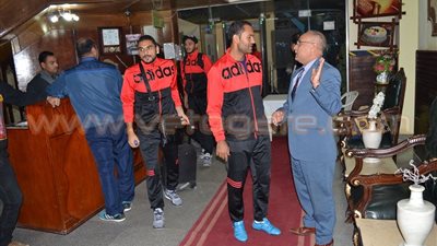 بالصور.. وصول لاعبو المقاصة الفيوم استعدادا لمواجهة وادي دجلة