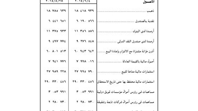 أصول والتزامات البنك المركزى من 28 مايو إلى 25 يونيو 2015