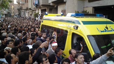 الدقهلية تشيع جنازة المسعف شهيد هجوم الروضة في العريش