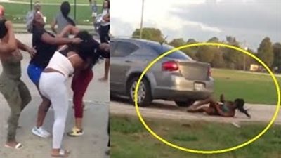 بالفيديو.. امرأة تدهس فتاة بسيارتها