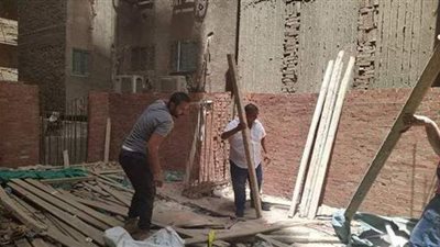 ضبط حالات بناء مخالف بالهرم وإنشاء مطبين صناعيين بالدقي