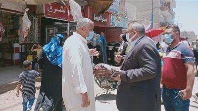 تحرير 90 محضرعدم ارتداء كمامة وإشغال طريق بحملة مكبرة في المنيا