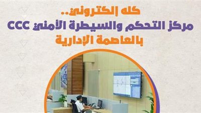 كله إلكتروني.. مركز التحكم والسيطرة الأمني CCC بالعاصمة الإدارية | إنفوجراف