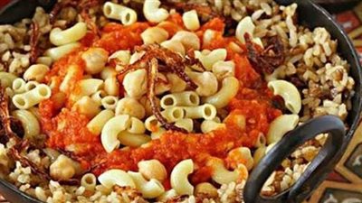 طريقة عمل الكشري فى حلة واحدة