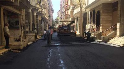 بتكلفة 27 مليون رصف 52 شارع بمدينة المنصورة
