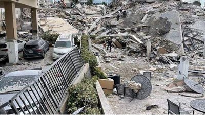 لحظة انهيار عمارة ميامي الأمريكية.. و20 إسرائيليا ضمن المفقودين | فيديو