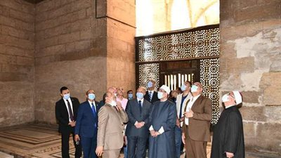 10 صور ترصد تفقد وزير الأوقاف لمسجد السلطان برقوق