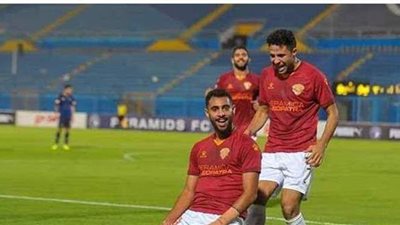 أحمد ياسر ريان يحرز الهدف الأول لسيراميكا في شباك الجونة