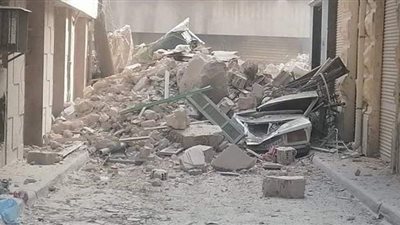 النيابة تعاين عقار العطارين المنهار بالإسكندرية