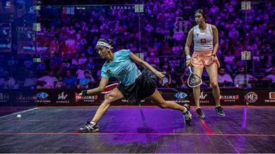 تألق نوران جوهر وهانيا وعسل وطارق مؤمن ببطولة الأبطال للإسكواش