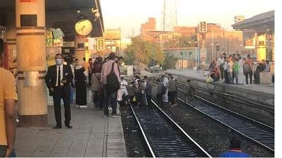 توقف حركة القطارات على خط طنطا 30 دقيقة بسبب تعطل جرار