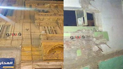 كارثة تنتظر الأهالي.. منزل متهالك على وشك الانهيار في طنطا | صور