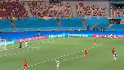 كورتوا فسح الدون.. سخرية من رونالدو بعد مراوغة حارس مرمى بلجيكا | فيديو