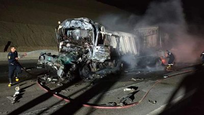 انتظام حركة المرور على الطريق الإقليمي بالفيوم بعد رفع آثار حادث تصادم