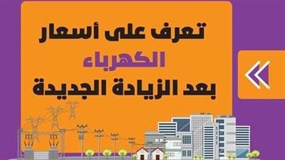 تعرف على أسعار الكهرباء بعد الزيادة الجديدة | إنفوجراف
