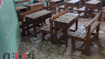 طلاب الدبلومات يشعلون النيران في لجنة امتحانات بالمحلة