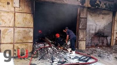 إصابة ٣ أشخاص في حريق نشب داخل مخزن مبيدات بالمحلة | صور