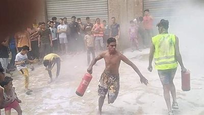 لحظة اصطدام طفاية حريق بميادة ضحية استعراض عبدة الشيطان في الدقهلية | فيديو