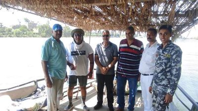 حاتم قنديل ينطلق في رحلة تجديف بنهر النيل من أسوان إلى رأس البر | صور