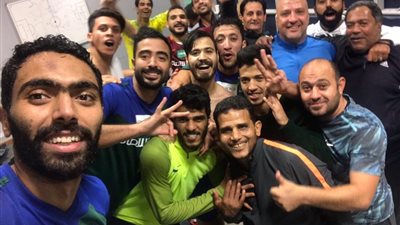 «سيلفي» احتفال لاعبي المقاصة بالفوز على الزمالك (صورة)