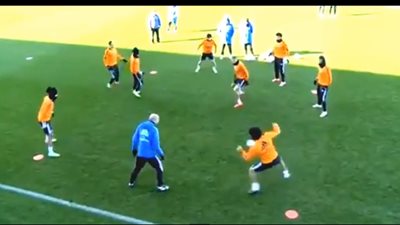 بالفيديو..«زيدان» يتألق في مران ريـال مدريد