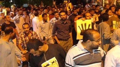 عناصر الجماعة الإرهابية يتظاهرون ضد النظام بالمنوفية