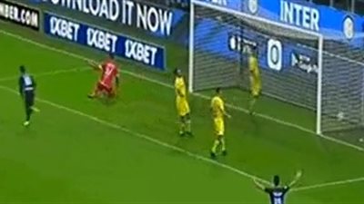 إنتر ميلان يتقدم أمام فروسينوني 1/0 بالشوط الأول (فيديو)