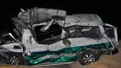 إصابة 12 طالبا في انقلاب سيارة بالفيوم