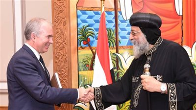 البابا تواضروس يستقبل سفير الدنمارك بالقاهرة