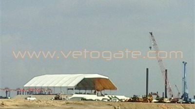 بالصور.. منصة استقبال «السيسي» لإطلاق مشروعات تطوير «شرق بورسعيد»