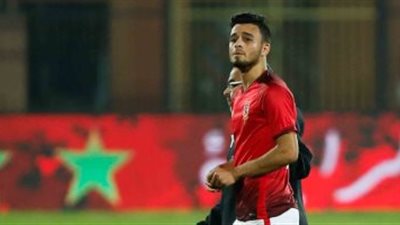 صلاح محسن يتدرب في الجيم بمران الأهلي الصباحي