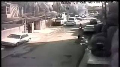 لحظة سرقة لص حقيبة امرأة في وضح النهار (فيديو)