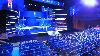 بوتين يلقي كلمة الافتتاح بقرعة كأس العالم