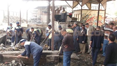 بالصور.. حملة مكبرة لرفع كفاءة سوق ناهيا وترعة الزمر ببولاق الدكرور