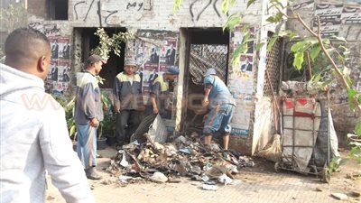 حملة لتطهير سوق ترعة الزمر من الإشغالات