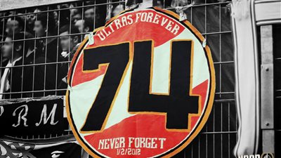 بالصورة.. ألتراس فرايبورج الألماني يحيي ذكرى شهداء الأهلي