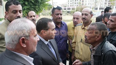 بالصور.. توصيل خط مياه لمنطقة الـ500 وحدة بالشيخ زايد