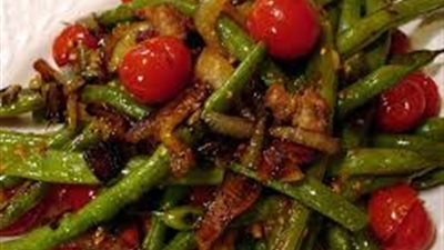 سلطة الفاصوليا الخضراء بدبس وبذور الرمان من الشيف راشيل