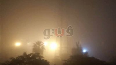 انعدام الرؤية في «6 أكتوبر» بسبب الشبورة المائية (صور)