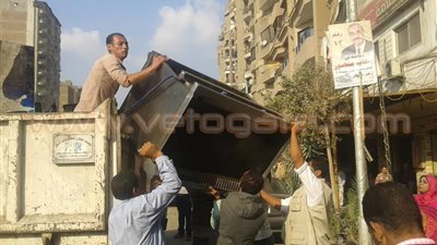 بالصور.. حملة مكثفة لرفع إشغالات العمرانية