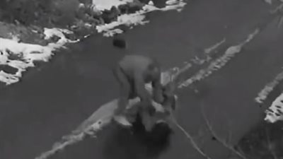 العناية الإلهية تنقذ امرأة حاول رجل التحرش بها (فيديو)