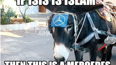 «كوميك» بصحيفة بريطانية: الإسلام بريء من «حمار» يقتل باسم الدين