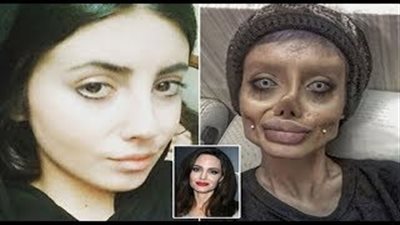 أنجلينا جولي الإيرانية تكشف حقيقة وجهها المخيف (فيديو وصور)