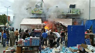 حريق كبير يلتهم سوبر ماركت شهيرا في مرسى مطروح (صور)